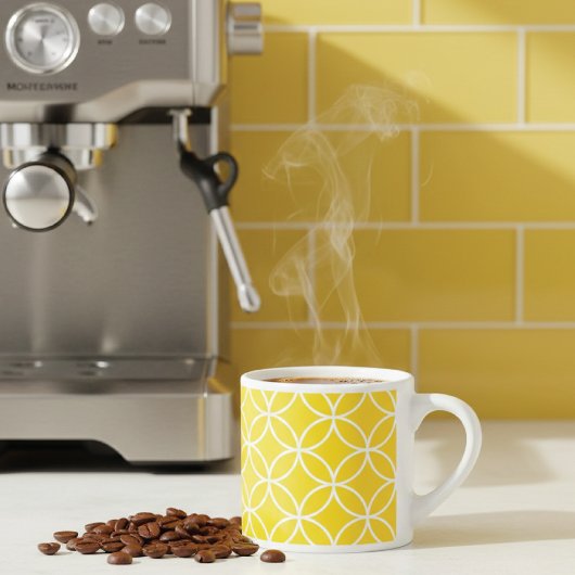 Tasse Expresso Citron jaune géométrique