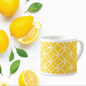 Tasse Expresso Citron jaune géométrique
