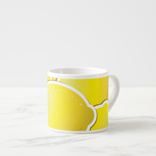 Tasse Expresso Citrons funky (Devant droit)