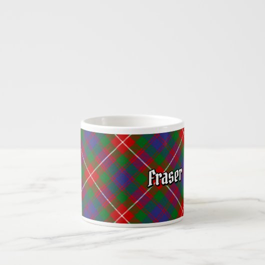 Tasse Expresso Clan Fraser de Lovat Tartan (Devant)