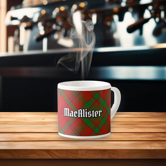 Tasse Expresso Clan MacAlister de Glenbarr Tartan