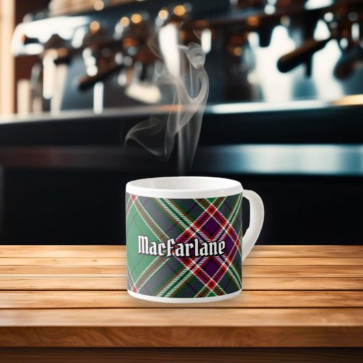 Tasse Expresso Clan MacFarlane Chasse moderne Tartan