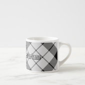Tasse Expresso Clan MacFarlane Tartan noir et blanc (Droite)