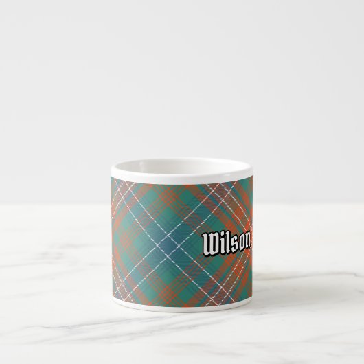 Tasse Expresso Clan Wilson Ancienne Tartan (Devant)