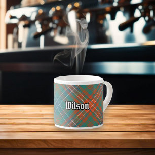 Tasse Expresso Clan Wilson Ancienne Tartan