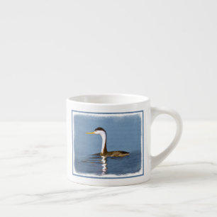 Tasse Expresso Clark's Grebe Painting - Art original pour les ois