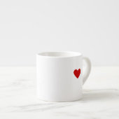 Tasse Expresso Classique Coeur Rouge Simple Moderne Valentin Chic (Devant droit)