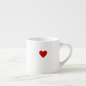 Tasse Expresso Classique Coeur Rouge Simple Moderne Valentin Chic (Droite)