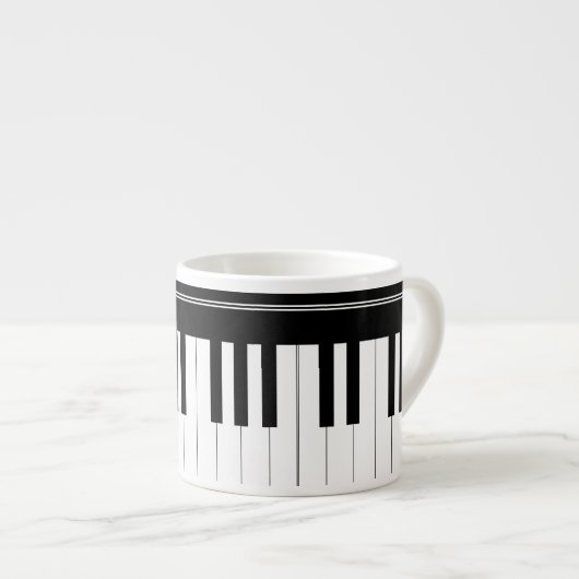 Tasse Expresso Clavier de piano (Devant droit)