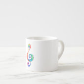Tasse Expresso Clé arc-en-ciel (Devant droit)