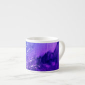 Tasse Expresso Clouds Mandala bleu violet Boho Bohemian (Devant droit)
