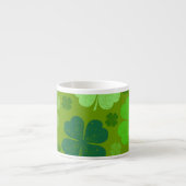 Tasse Expresso Clovers verts, Lucky Clovers, Saint Patrick's Day (Devant)