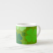Tasse Expresso Clovers verts, Lucky Clovers, Saint Patrick's Day (Devant droit)