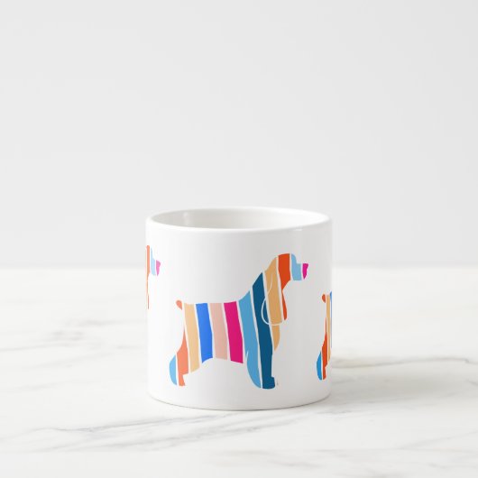 Tasse Expresso Cocker Spaniel silhouette moderne (Devant)