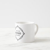 Tasse Expresso Code QR noir élégant et élégant (Devant droit)