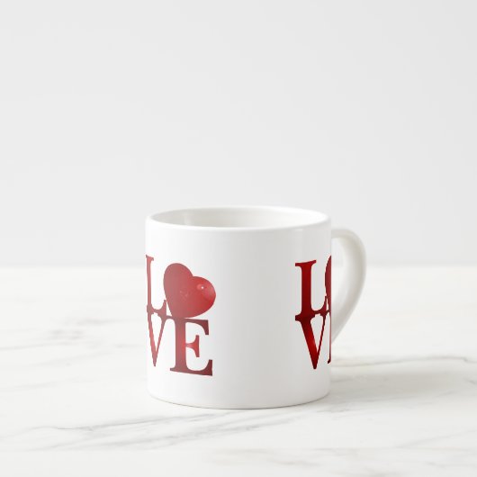 Tasse Expresso Coeur d'amour (Devant droit)