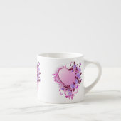 Tasse Expresso Coeur de lavande Rose en cascade (Droite)