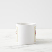 Tasse Expresso Coeur floral avec des papillons (Devant)