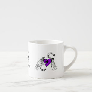 Tasse Expresso Coeur Musique violet
