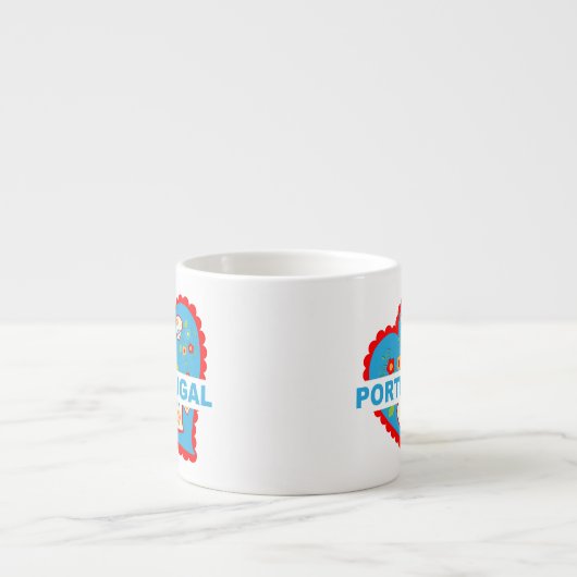 Tasse Expresso Coeur portugais joyeux (Devant)