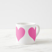 Tasse Expresso Coeur rose chaud mignon (Devant droit)