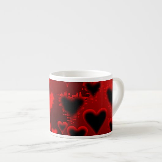 Tasse Expresso Coeurs (Devant droit)