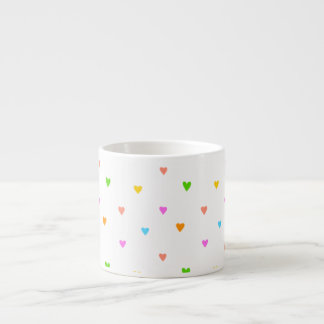 Tasse Expresso Coeurs colorés