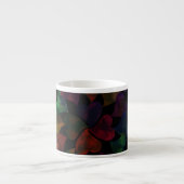Tasse Expresso Coeurs colorés sur Noir (Devant)