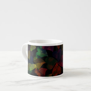 Tasse Expresso Coeurs colorés sur Noir