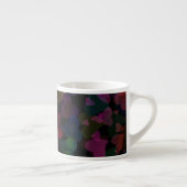 Tasse Expresso Coeurs colorés sur Noir (Droite)