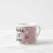 Tasse Expresso Coeurs D'Amour Trois (Devant droit)