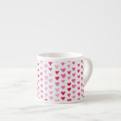 Tasse Expresso Coeurs d'aquarelle (Devant droit)