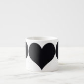 Tasse Expresso Coeurs noirs (Devant)