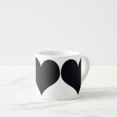 Tasse Expresso Coeurs noirs (Devant droit)