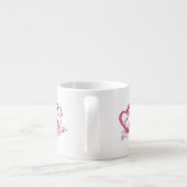 Tasse Expresso Coeurs roses liés (Dos)