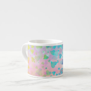 Tasse Expresso Coeurs tombants rose
