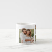Tasse Expresso Collage Couple Photo & Hugs Et Baisers Phrase Love (Devant)
