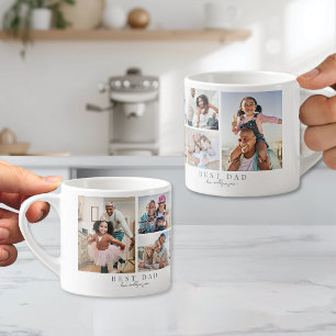 Tasse Expresso Collage de photos de famille Papa Père