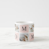 Tasse Expresso Collage moderne Photo & Pastel Cadeau de maman ros (Devant)