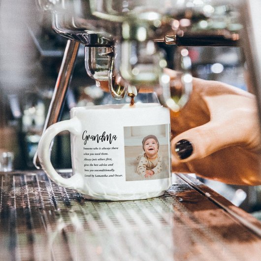 Tasse Expresso Collage Photo & Meilleure grand-mère Jamais Meille