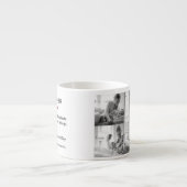 Tasse Expresso Collage photo noir et blanc avec texte personnalis (Devant)