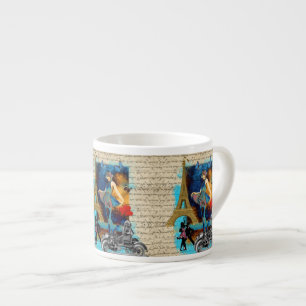 Tasse Expresso Collage romantique vintage Paris