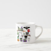 Tasse Expresso Collection De Chouettes D'Halloween Éffrayantes (Droite)