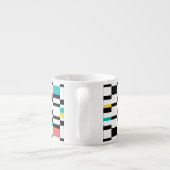 Tasse Expresso Coloré, urbain, moderne, motif géométrique tendanc (Dos)