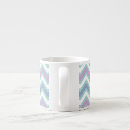 Tasse Expresso Coloré Zigzag Chevron (Dos)