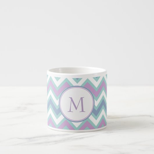 Tasse Expresso Coloré Zigzag Chevron (Devant)