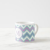 Tasse Expresso Coloré Zigzag Chevron (Devant droit)