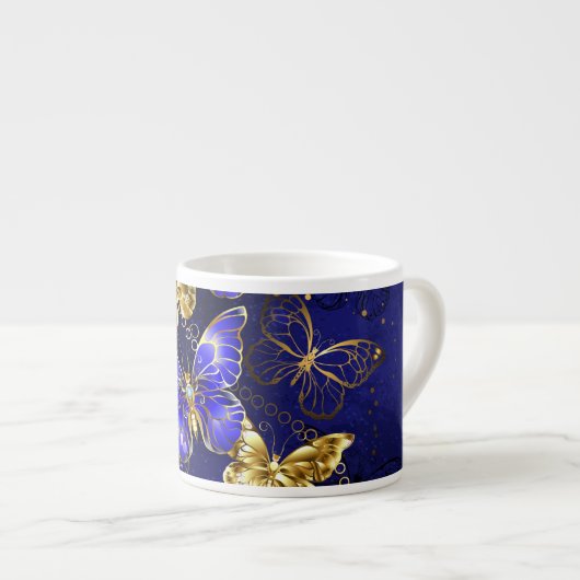 Tasse Expresso Composition avec papillons Sapphire (Devant droit)