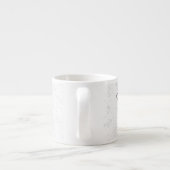 Tasse Expresso Composition de papillons blancs et bleus (Dos)
