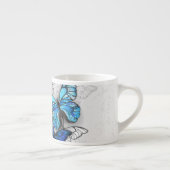 Tasse Expresso Composition de papillons blancs et bleus (Droite)